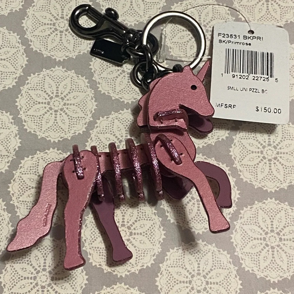Coach Puzzle Unicorn Bag Charm F23531 - Picture 2 of 10